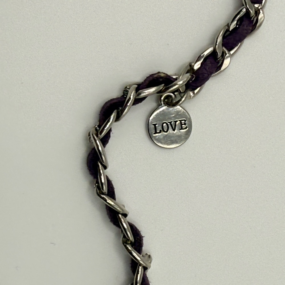 Premier Designs Playful Purple & Silver Wrap Bracelet - Picture 6 of 7